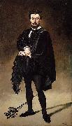 Edouard Manet Philibert Rouviere as Hamlet The Tragic Actor oil painting on canvas